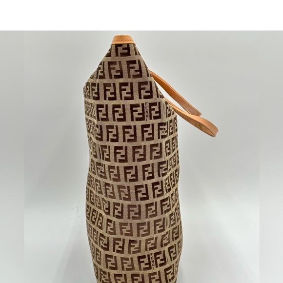 Auth Fendi Zucchino Bucket Tote - Picture 2 of 14